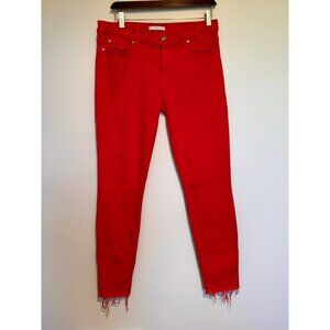 7 For All Mankind Womens High Waist Ankle Skinny Leg Denim Jeans Size 32 EUC